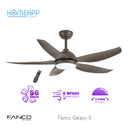 [NEW MODEL] Fanco Galaxy-5 DC Motor Ceiling Fan with 3 tone LED Light, 6 speed reversible and Remote