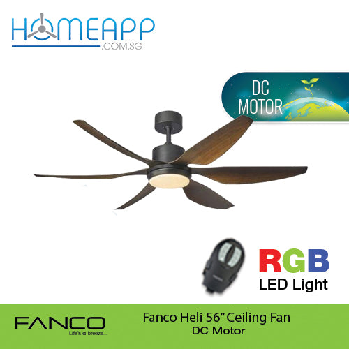[DC Motor] Fanco Co-Fan Heli Ceiling fan with LED Light, Remote