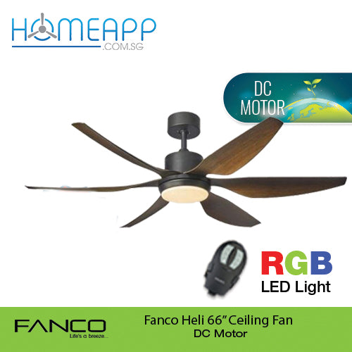 [DC Motor] Fanco Co-Fan Heli Ceiling fan with LED Light, Remote